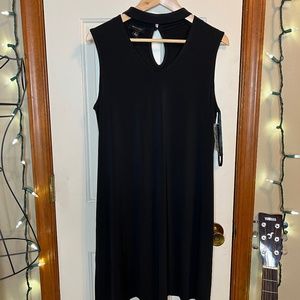 AB Studio Black swing dress w/ cut-out
